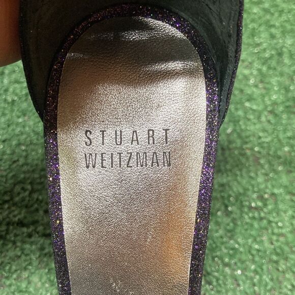 Stuart Weitzman Black and Purple Heels women’s size 6 (OKPM-07-067) - Picture 11 of 13